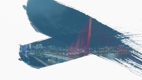 Abstract Cityscapes at Dawn and Night