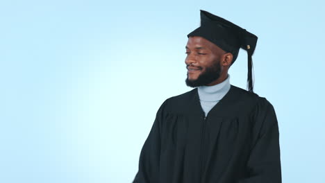 pointing, ok sign and graduation of college