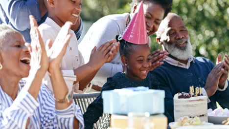 Birthday,-applause-and-a-girl-blowing-candles