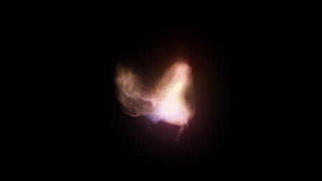 efecto de llamas de fuego sobre fondo negro