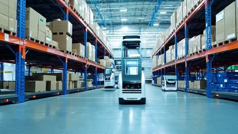 vehículos guiados automatizados (agv) en un almacén