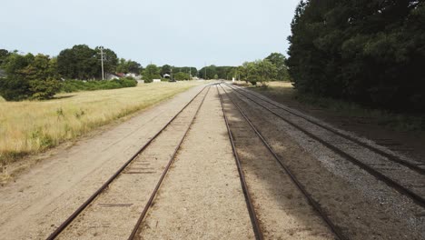 point of view - traveling down a railroad