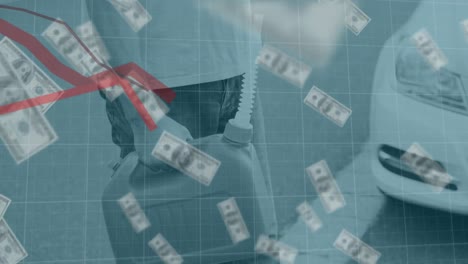 Animation-Der-Finanzdatenverarbeitung-Mit-Roten-Linien-über-Fallenden-Würfeln