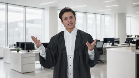 angry indian lawyer shouting on someone