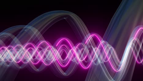 pink neon wave abstract background