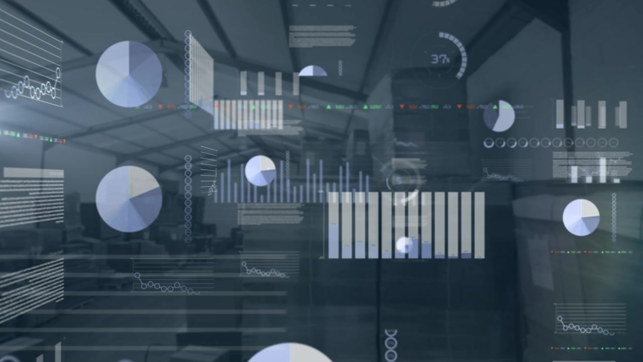 Animation af databehandling over lager
