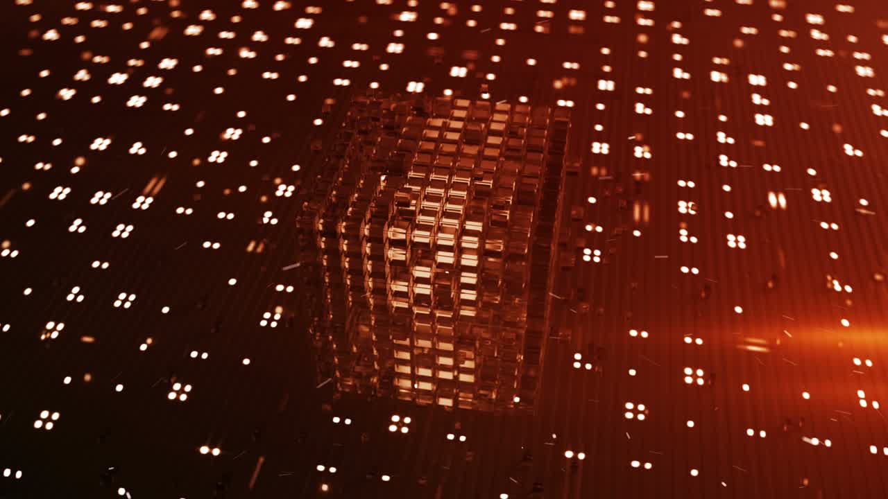 techno bloques de bucle sin costuras animación de renderizado en 3d