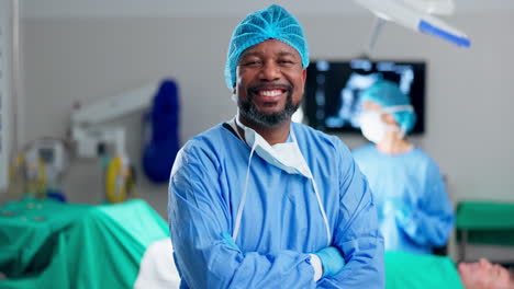 Black-man,-surgeon-and-arms-crossed