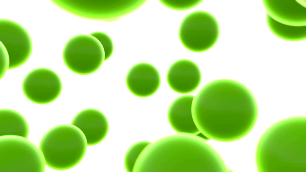 추상적인 3d 다채로운 날아다니는 구 또는 공.