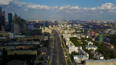 aerial view of moscow cityscape