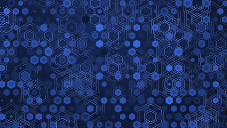 dark hexagon abstract technology science background. hi tech hexagon grid. looped animation.