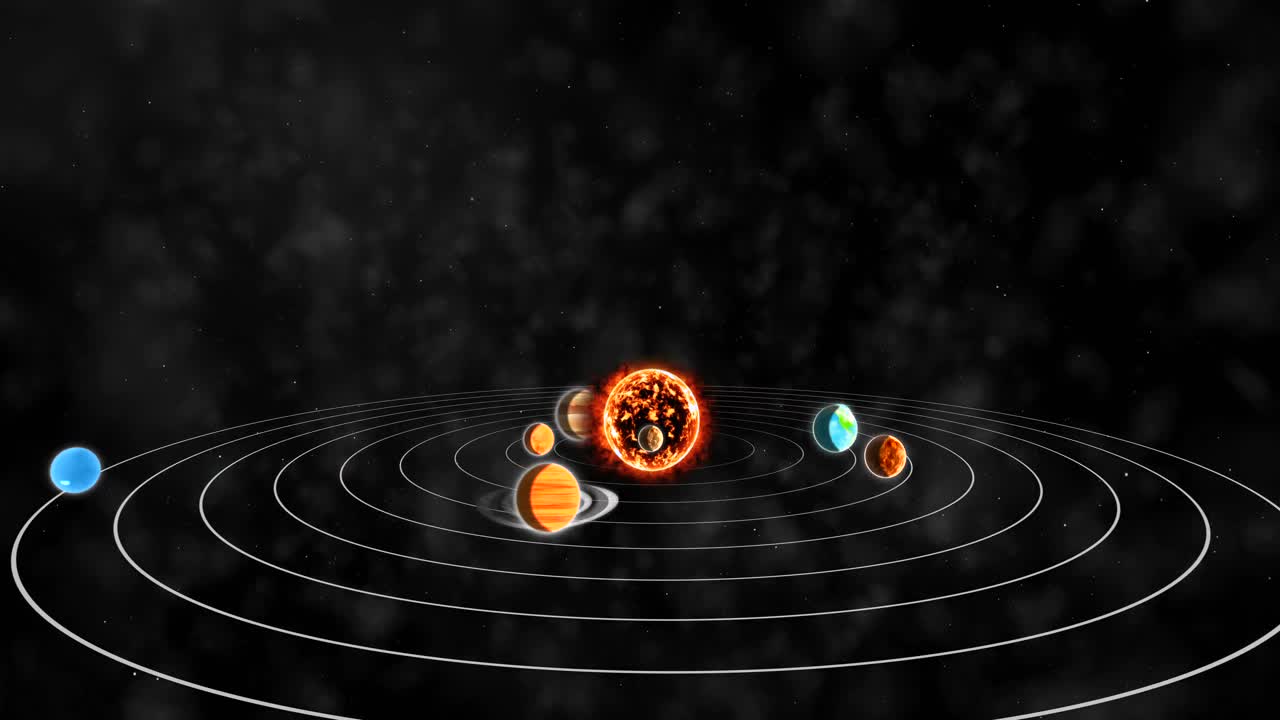 Planets revolving around the sun