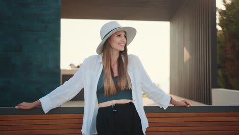 stylish woman outdoors