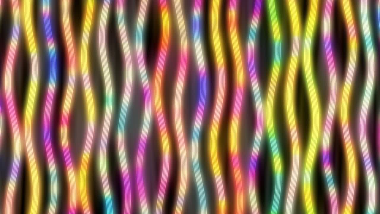 visualización física artística de la teoría de cuerdas con ondas cuánticas - animación de fondo de movimiento de bucle sin costuras de 4k