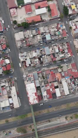 aerial top-down captures ecatepec crowded conditions