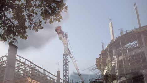 animación digital de edificios en construcción 4k