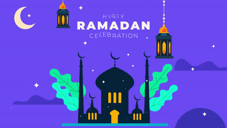 happy ramadan celebration illustration