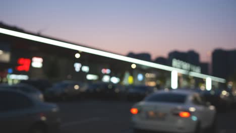 motion blur of citylights. shot from car