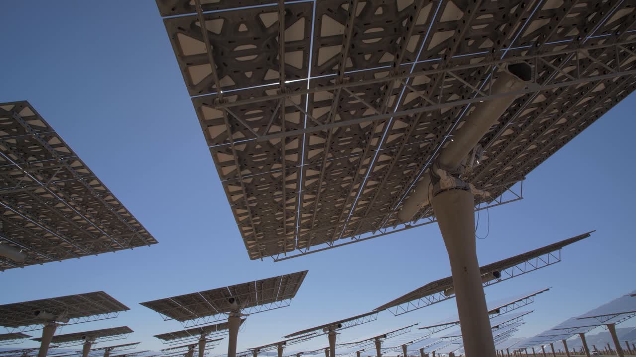 Huge solar trees in the noor station in Ouarzazate, Morocco