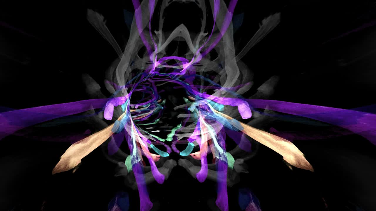 el bucle de fondo del túnel del pincel de pintura.