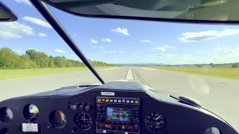 private pilot takeoff of piper cherokee 180 from paved runway