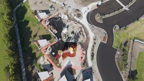 aerial view of parkland construction in progress