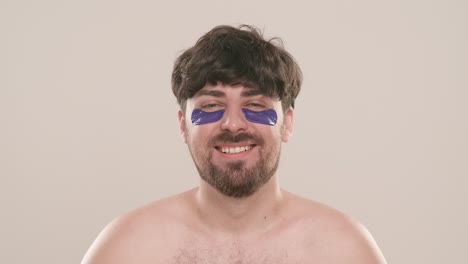 man with eye patches