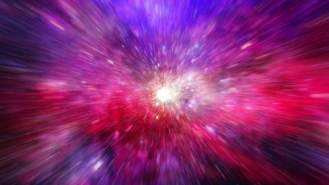 4K abstract colorful seamless loop creative cosmic background. Speed of light, neon glowing rays in motion. Beautiful traveling through star fields in universe space for futuristic title trailer.