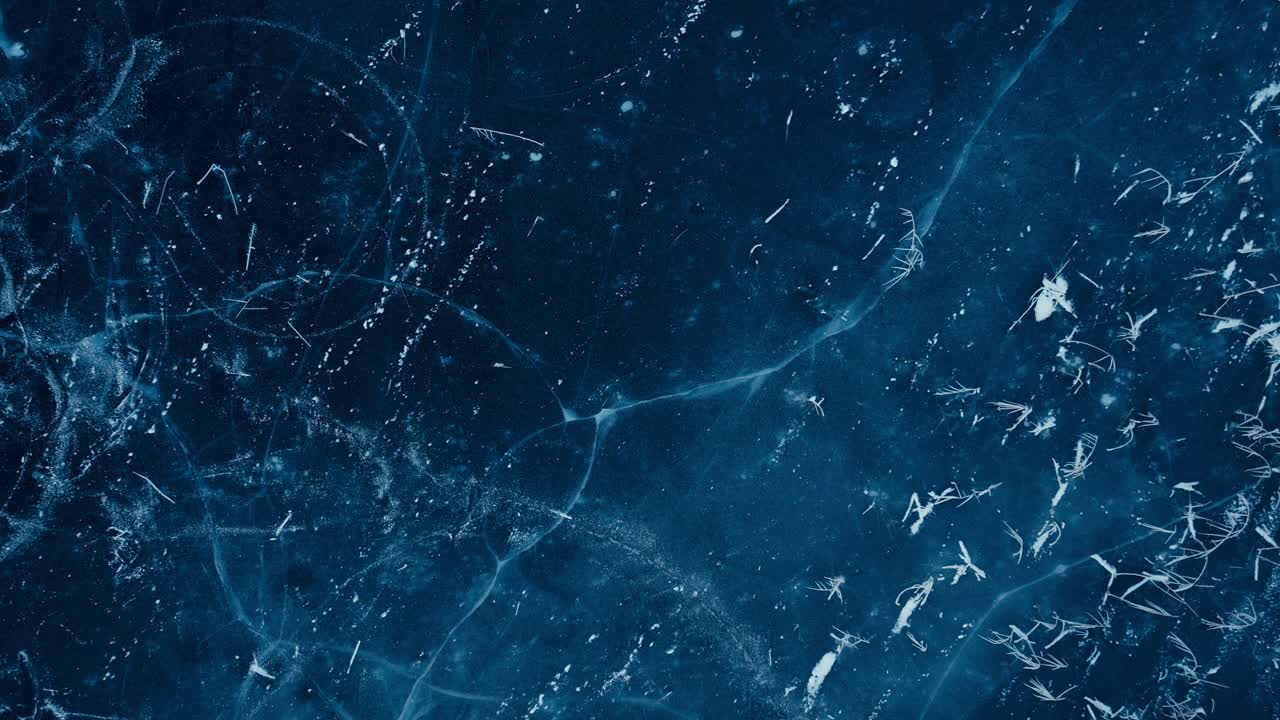 Indre Fosen, Trondelag County, Norway - The Lake of Omundvatnet Touched by a Delicate Frost - Aerial Top Down