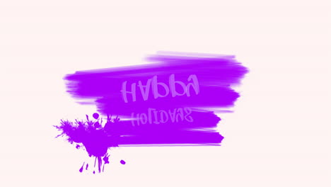 vibrant purple paint splash wishes happy holidays