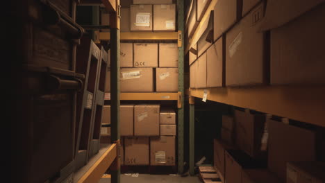 interior of a warehouse storage of retail shop