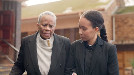 funeral, family and mother