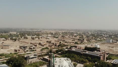 aerial view of sukkur city in pakistan