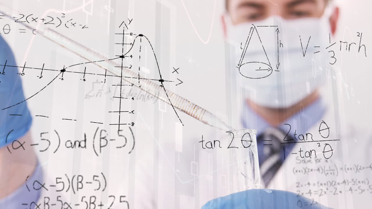 화학물질을 혼합하는 화학자 4k