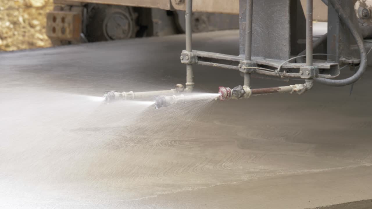 콘크리트 도로의 완전 기계화 건설