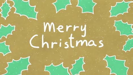 frame-by-frame animated merry christmas text