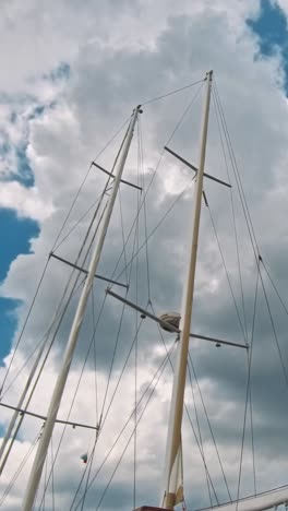 yachts on the pier at sunny day