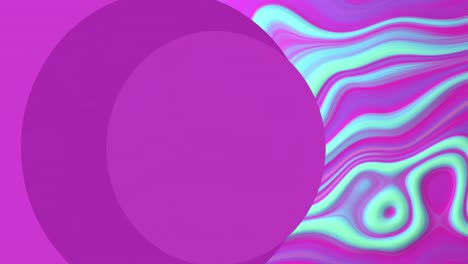 Animation-of-spots-over-moving-colourful-liquid-background