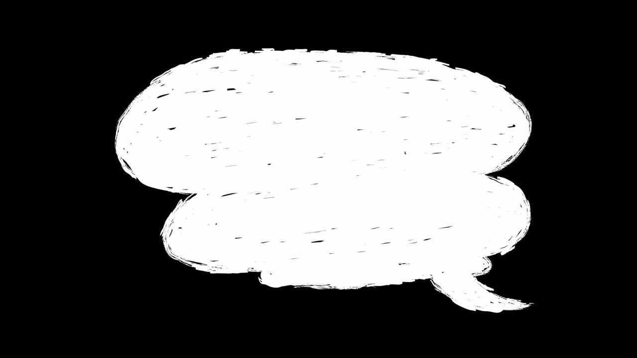 Animated Hand-Drawn Speech Bubble Appearing and Disappearing