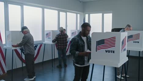 voting at a polling place