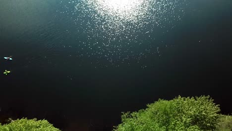 Drone-shot-of-lake-reveal-from-above