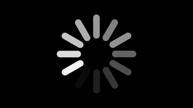 Moving progress loading circle bar. Abstract animation