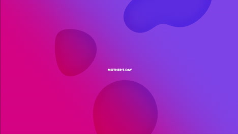 texto de animación día de la madre y movimiento formas geométricas líquidas fondo de memphis