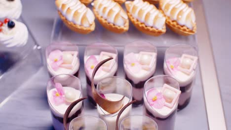 mousse desserts in glass jars