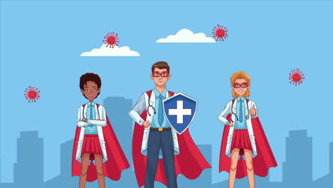 interracial heroic super doctors characters animated