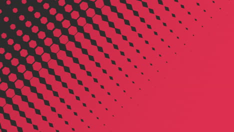 illusion retro red hexagons pattern