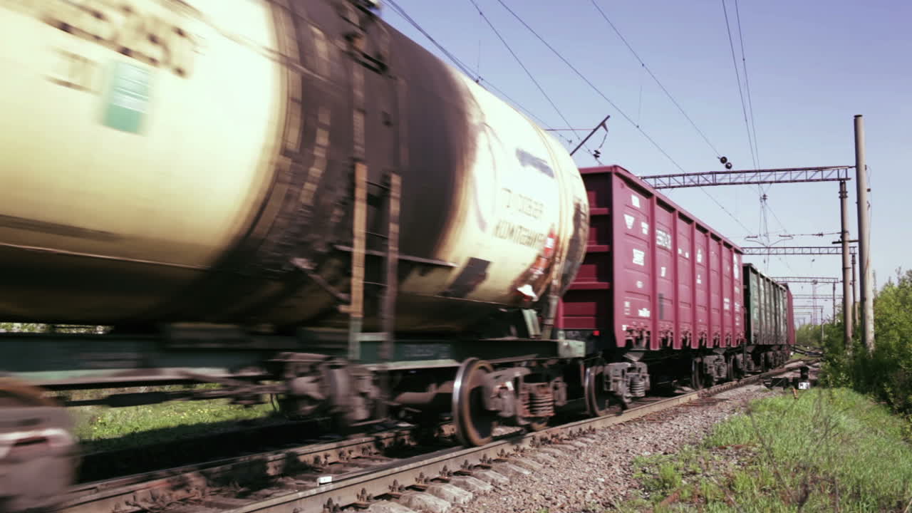 lapso de tiempo del tren de mercancías
