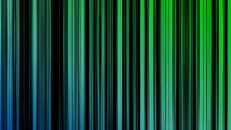 fondo de movimiento con líneas estrechas, patrón a rayas, bucle sin costuras. animación. líneas de gradiente abstractas en movimientos verticales color azul y verde sobre fondo negro