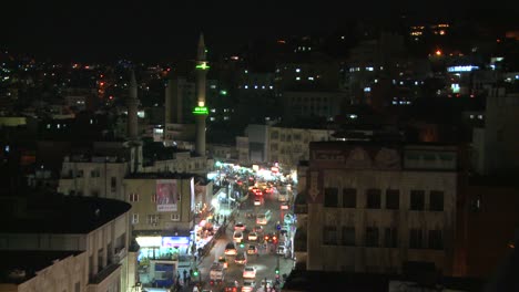 a high angle night view over traffic in downtown amman jordan 1