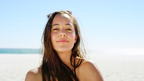 woman relaxing on the beach